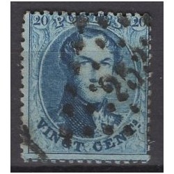 belgie 1865 n° 15B gestempeld