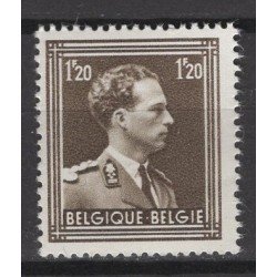 Belgique 1951 n° 845a brun...