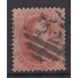 belgie 1863 n° 16A gestempeld