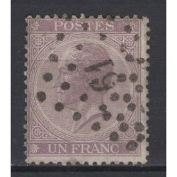 Belgique 1865 n° 21 oblitéré