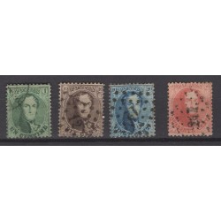 Belgium 1863 n° 13A/16A used