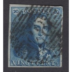 belgie 1849 n° 2 gestempeld