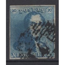 Belgium 1849 n° 2A PLII used