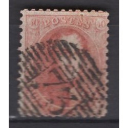 Belgium 1863 n° 16 used
