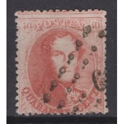 Belgique 1865 n° 16B oblitéré